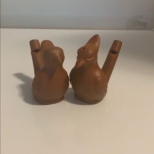 2/$30 - Clay Bird Whistle Decor